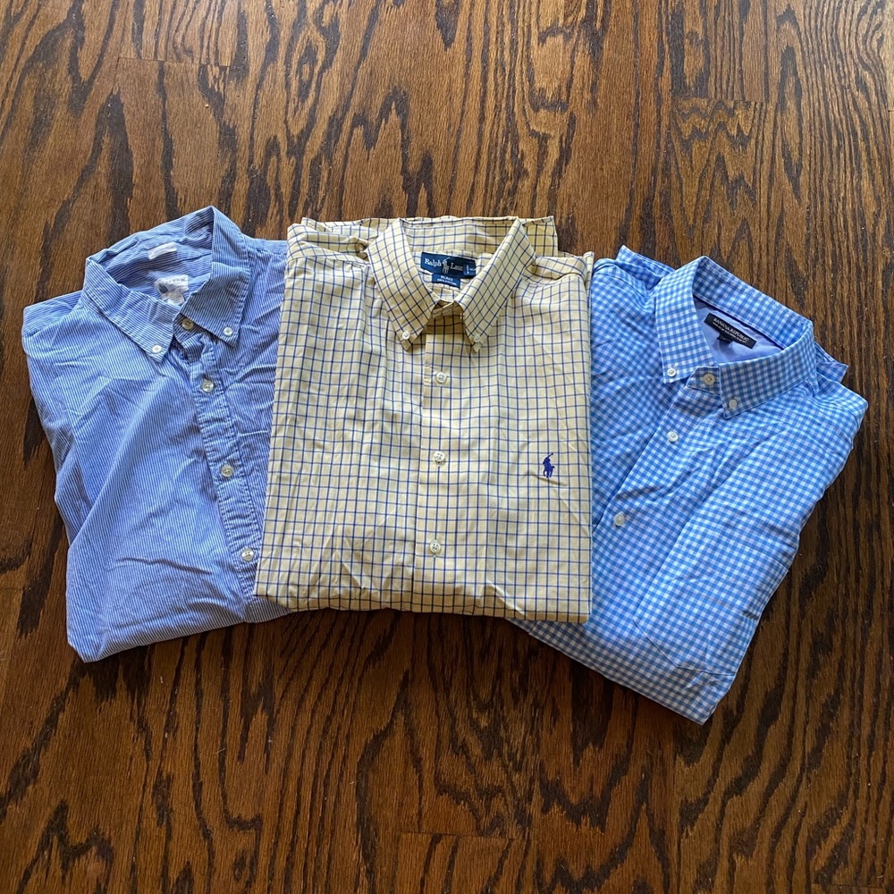 3 Men’s button down shirts